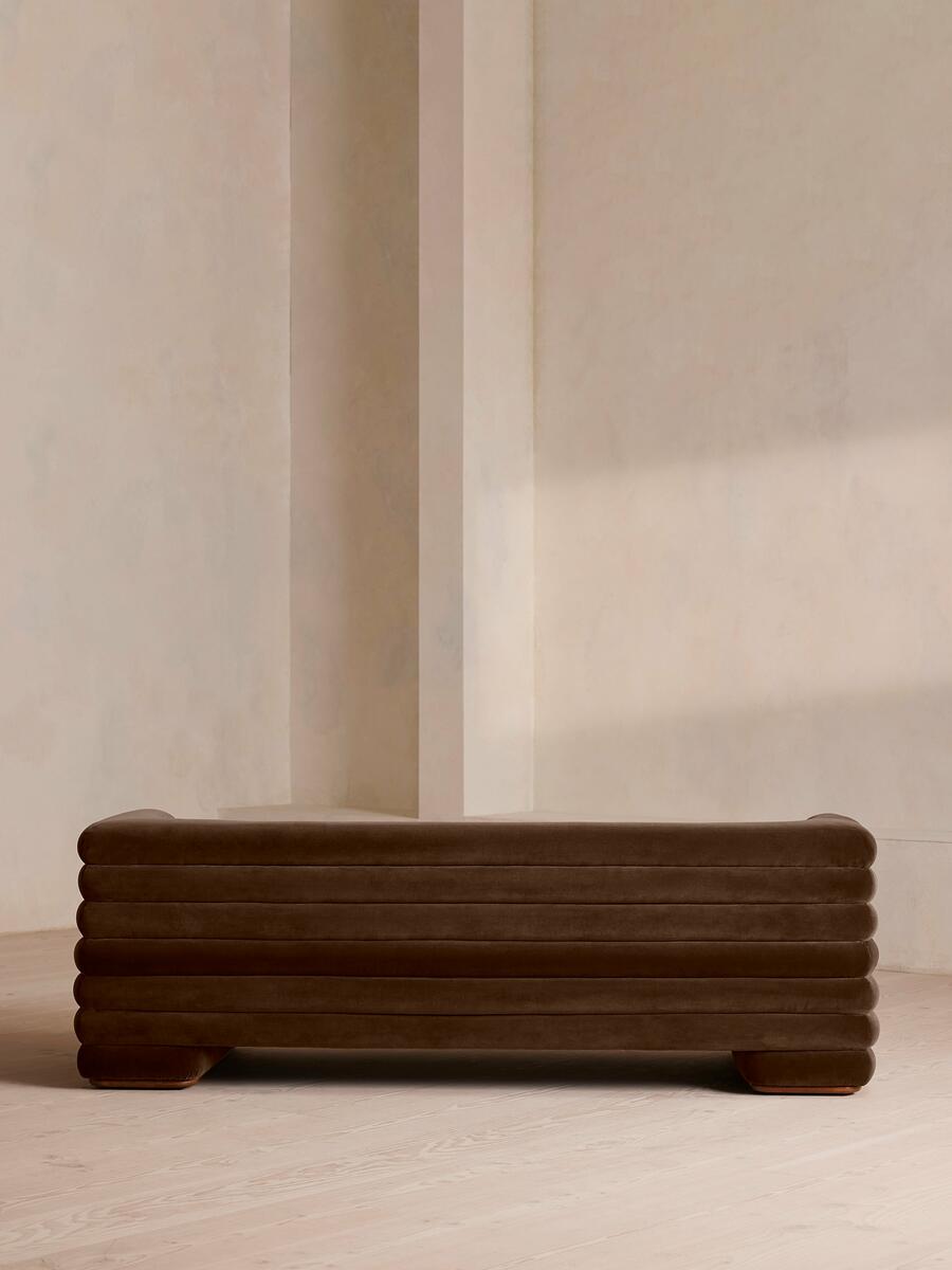 Laura Three Seater Sofa - Velvet - Chocolate - Images - Image 6