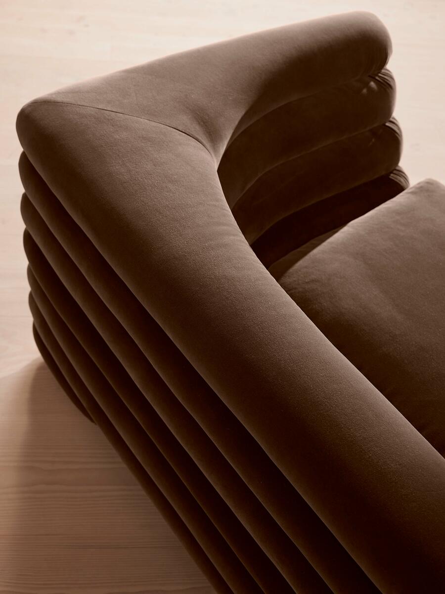 Laura Three Seater Sofa - Velvet - Chocolate - Images - Image 9