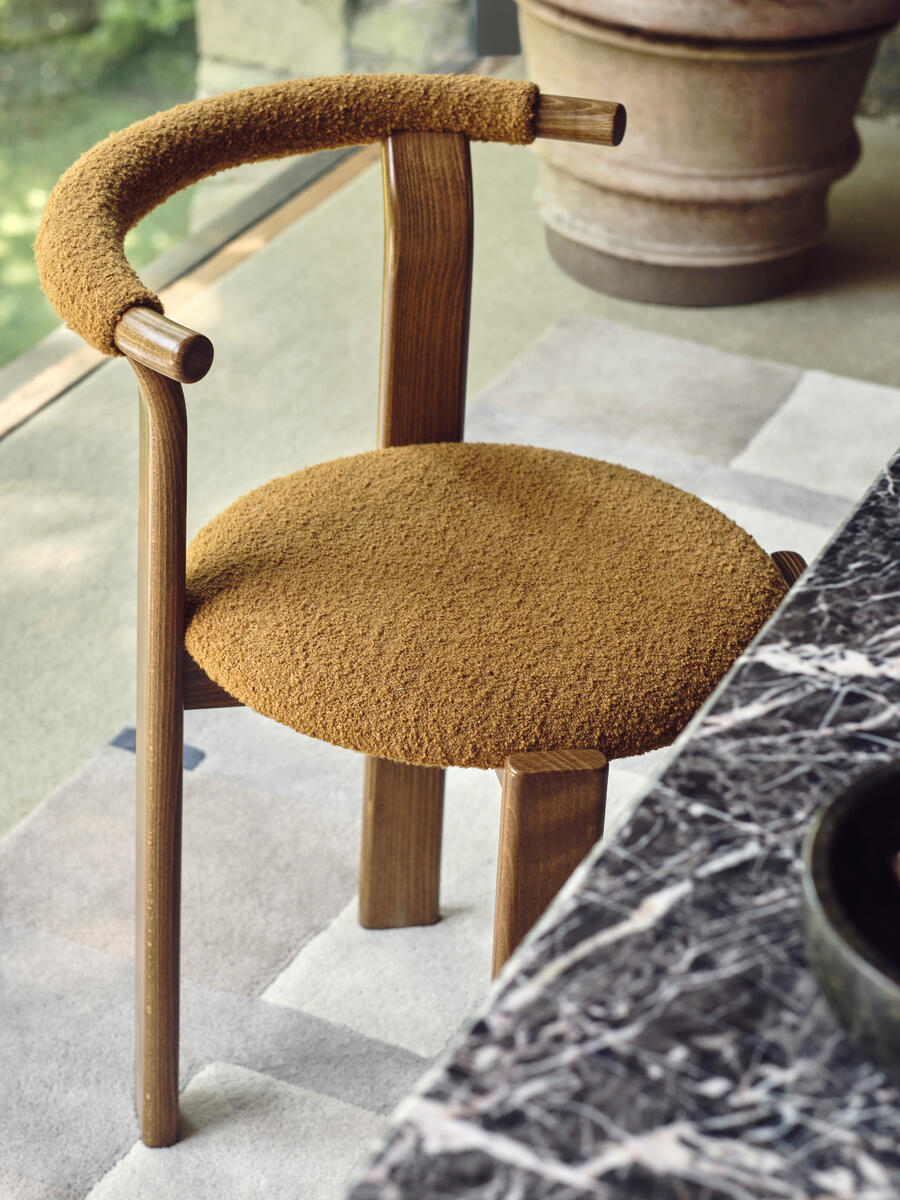 Pair of Zita Dining Chairs - Boucle - Mustard  - Lifestyle - Image 3