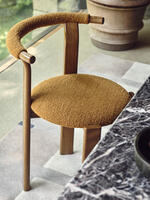 Pair of Zita Dining Chairs - Boucle - Mustard  - Lifestyle - Thumbnail 3