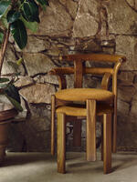 Pair of Zita Dining Chairs - Boucle - Mustard  - Lifestyle - Thumbnail 5