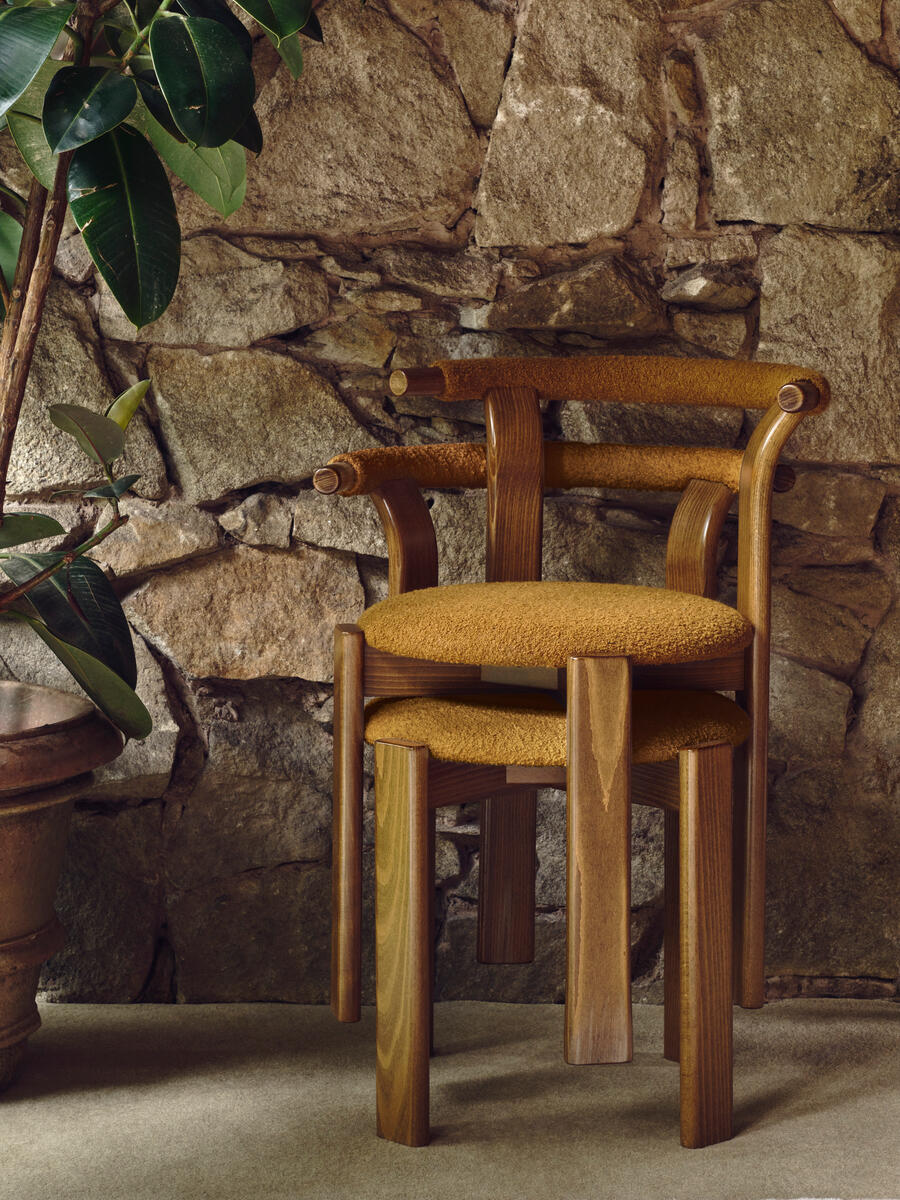 Pair of Zita Dining Chairs - Boucle - Mustard  - Lifestyle - Image 5