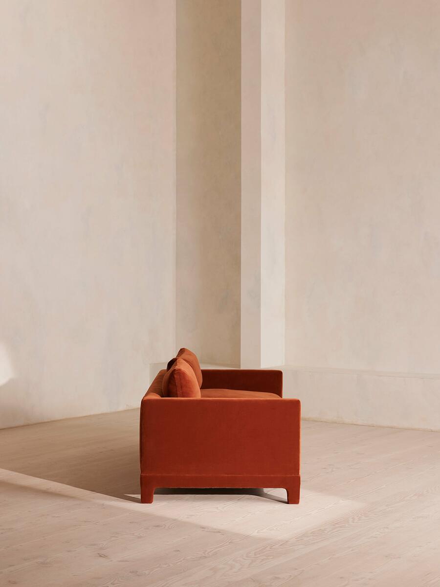 Ashford Three Seater Sofa - Velvet - Rust - Images - Image 3