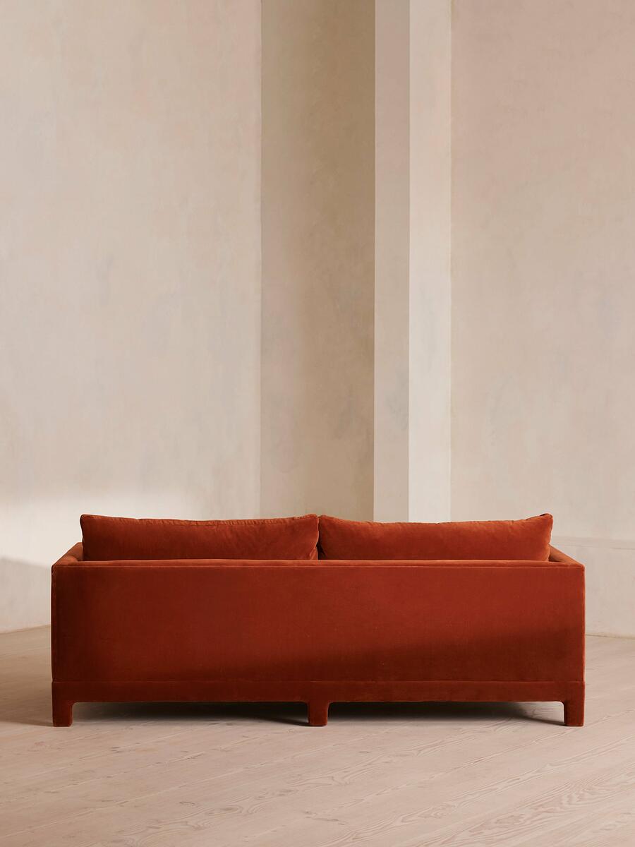 Ashford Three Seater Sofa - Velvet - Rust - Images - Image 4