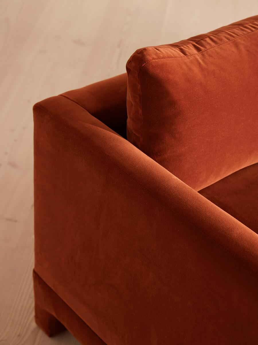 Ashford Three Seater Sofa - Velvet - Rust - Images - Image 5