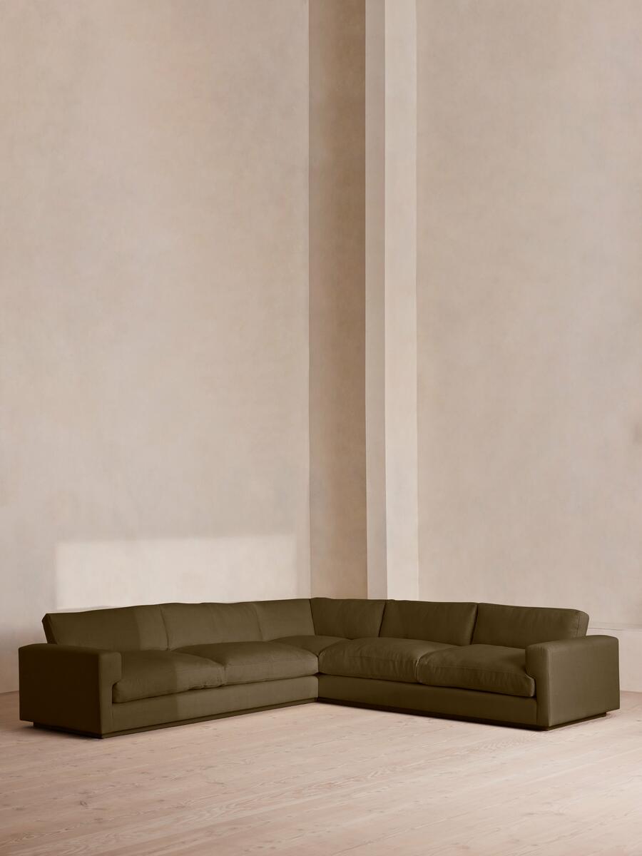 Mossley Corner Sofa - Linen - Olive - Listing - Image 2