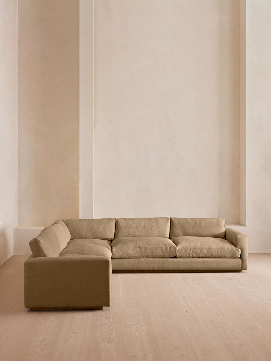 Mossley Corner Sofa - Linen - Wheat - Listing - Image 1