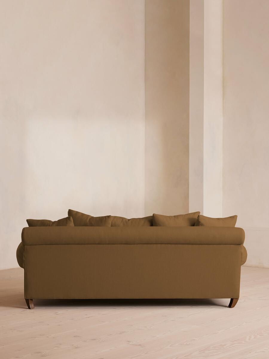 Audrey Three Seater Sofa - Linen - Ochre - Images - Image 4