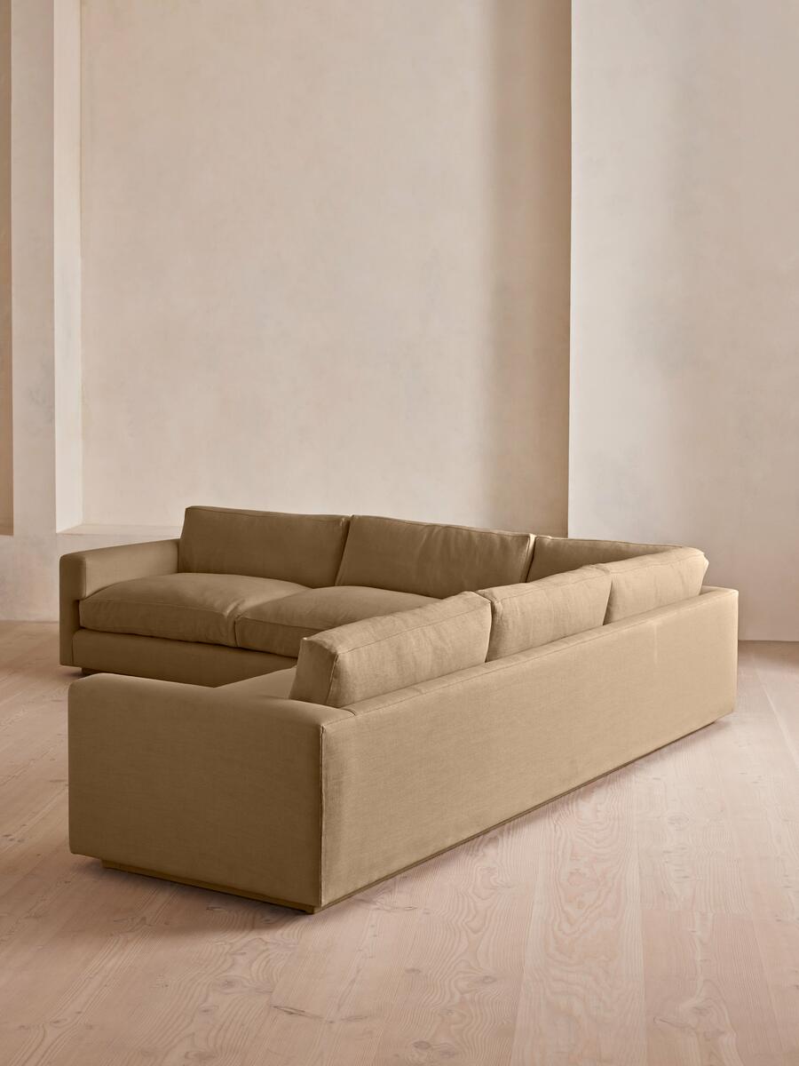 Mossley Corner Sofa - Linen - Wheat - Images - Image 3