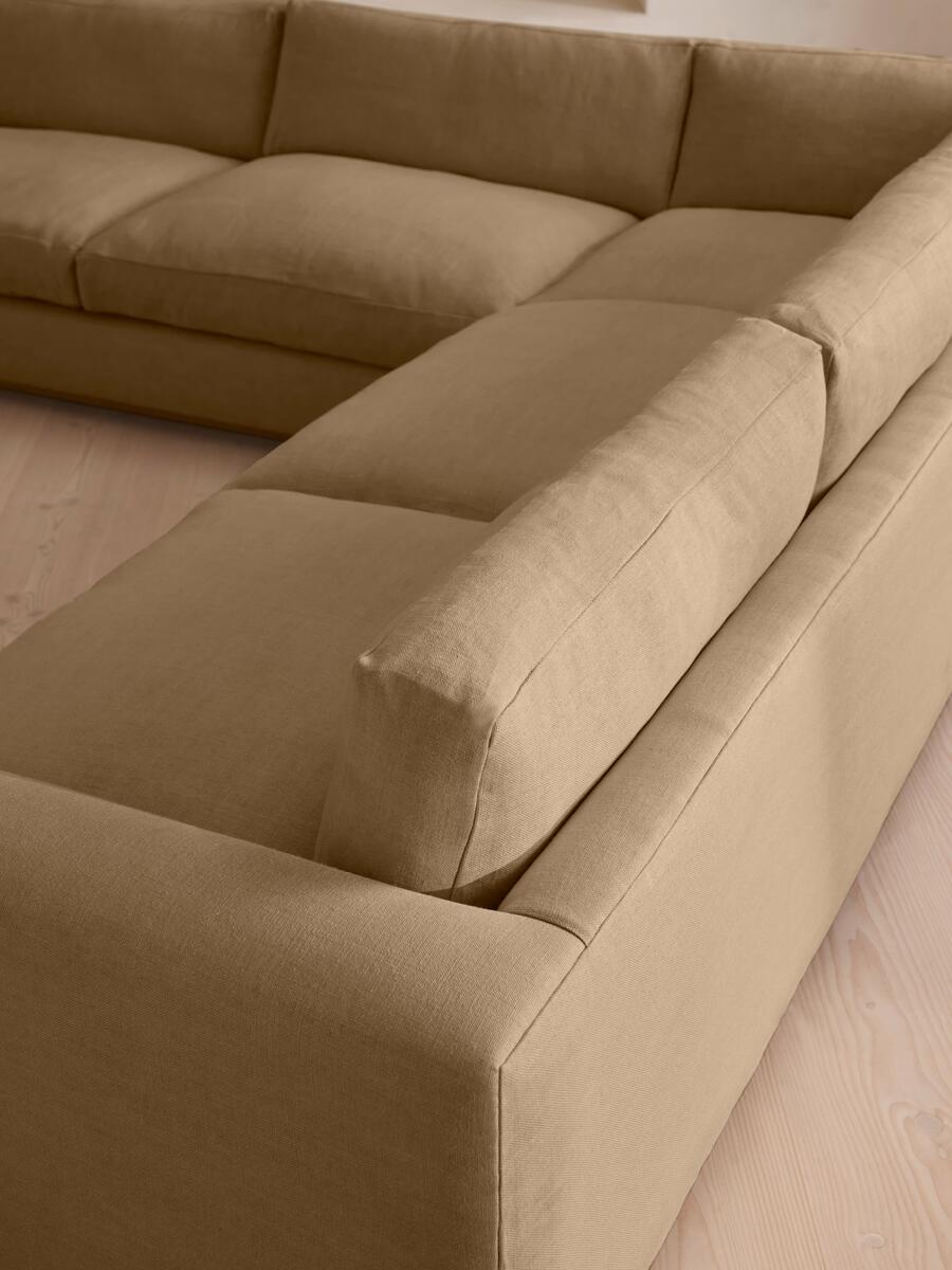 Mossley Corner Sofa - Linen - Wheat - Images - Image 4