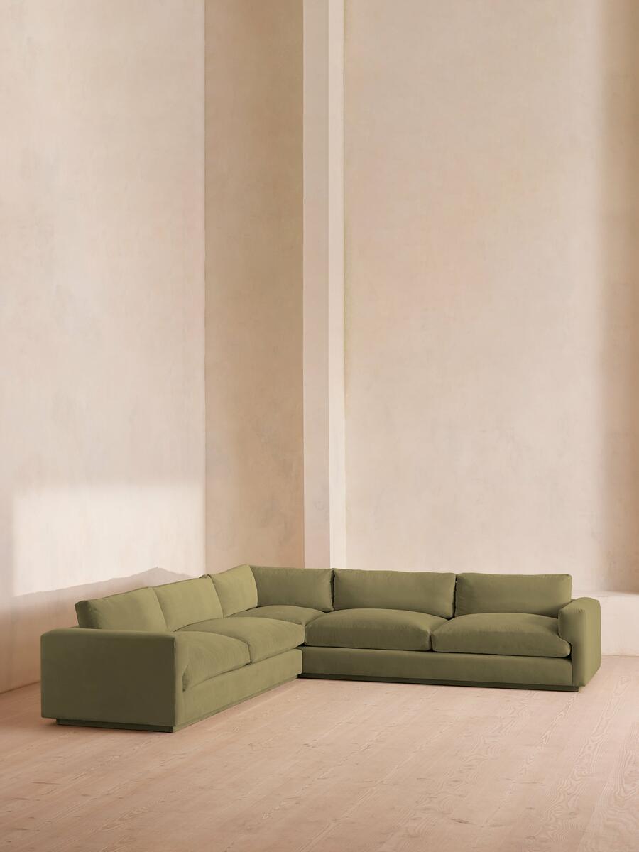 Mossley Corner Sofa - Velvet Lichen - Listing - Image 2