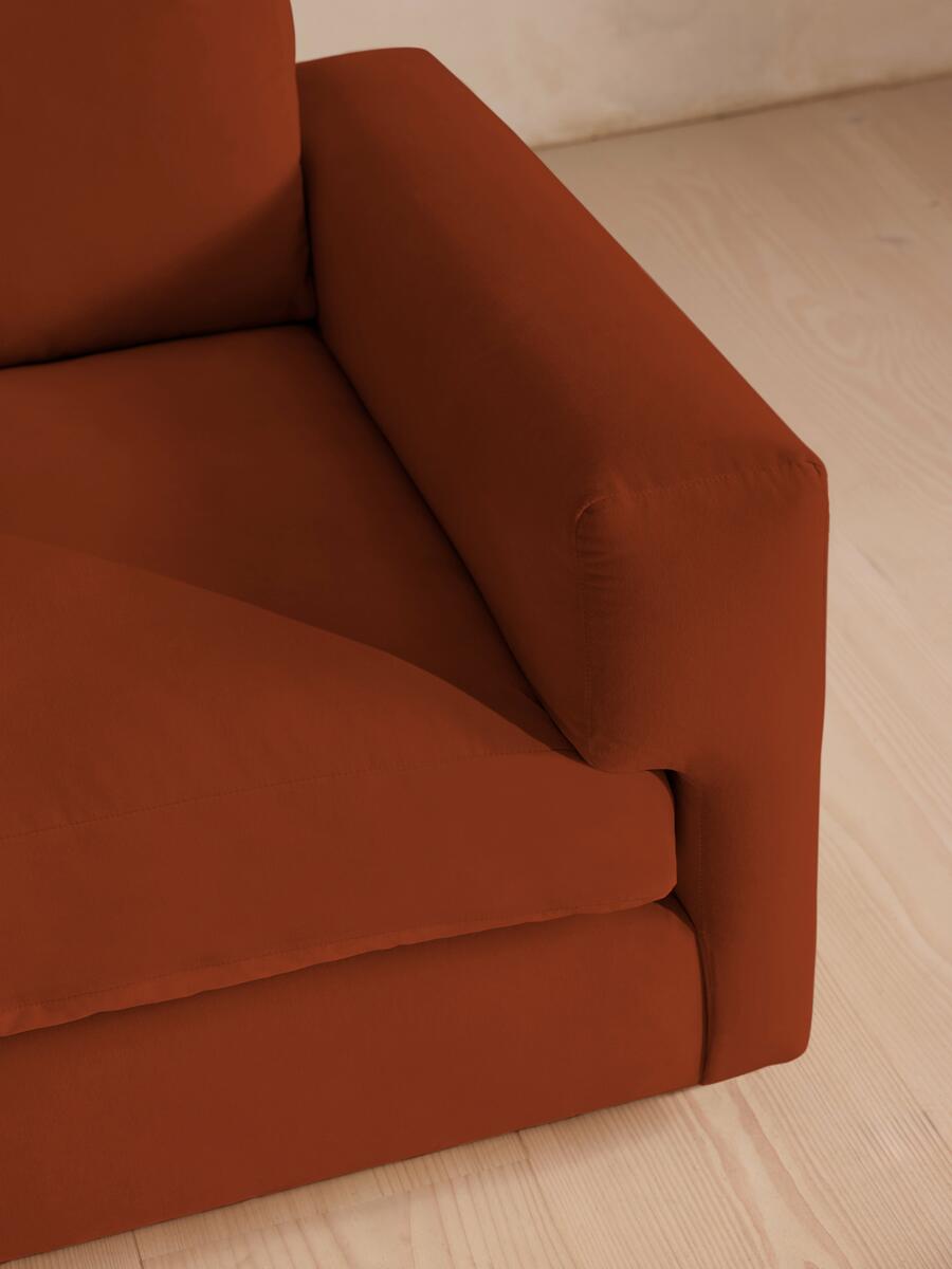 Mossley Corner Sofa - Velvet Rust - Images - Image 5
