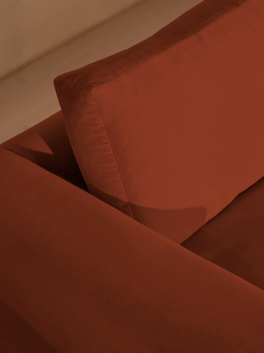Mossley Corner Sofa - Velvet Rust - Images - Image 6