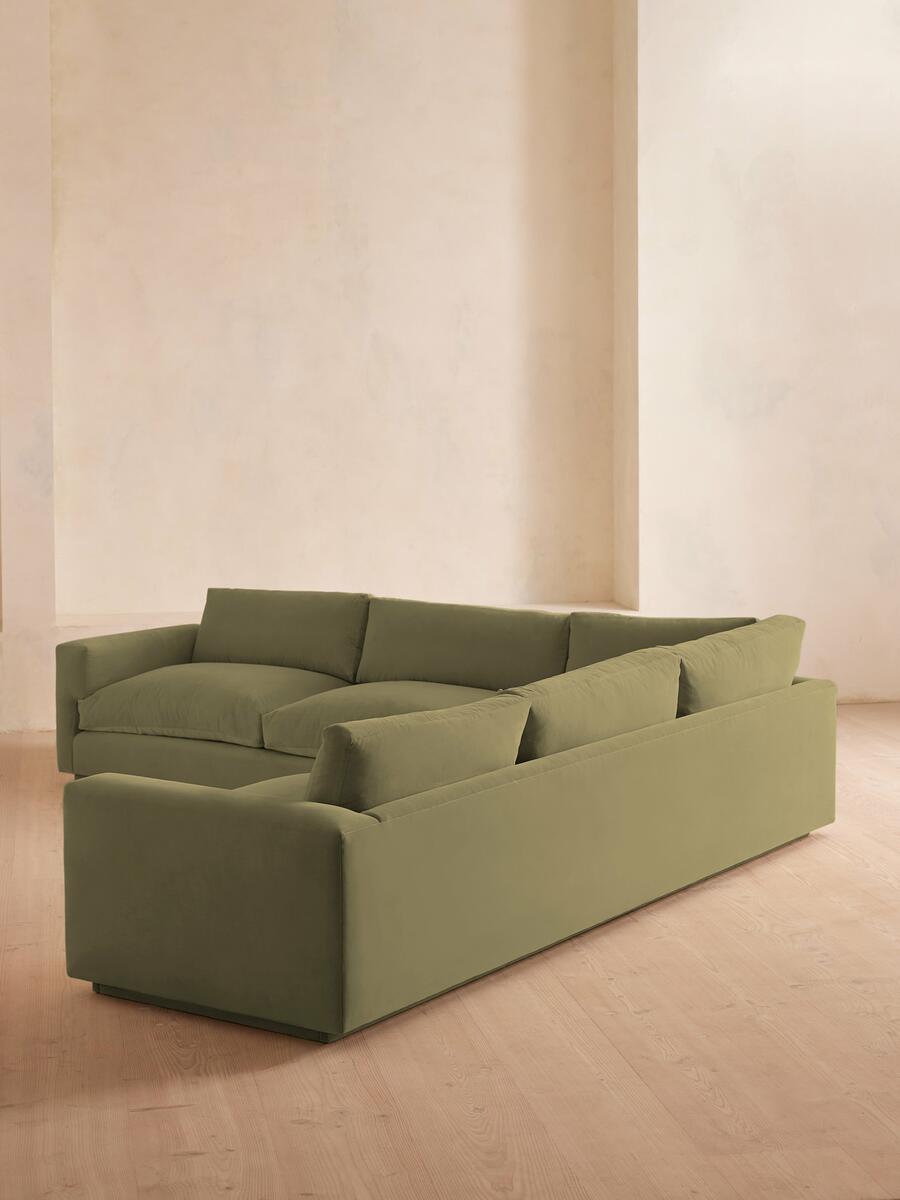 Mossley Corner Sofa - Velvet Lichen - Images - Image 3