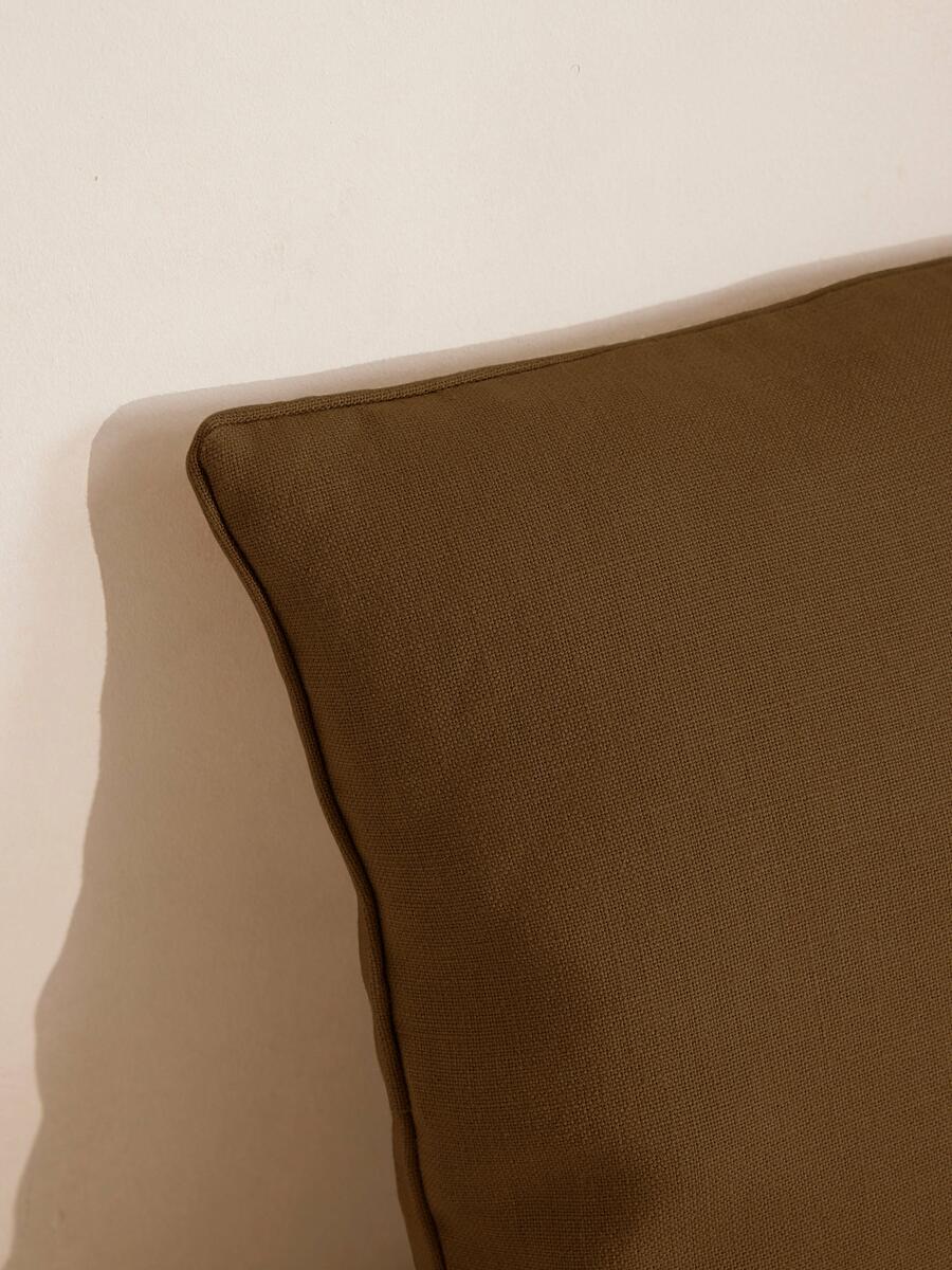 Vinnie Square Cushion - Ochre - Images - Image 3