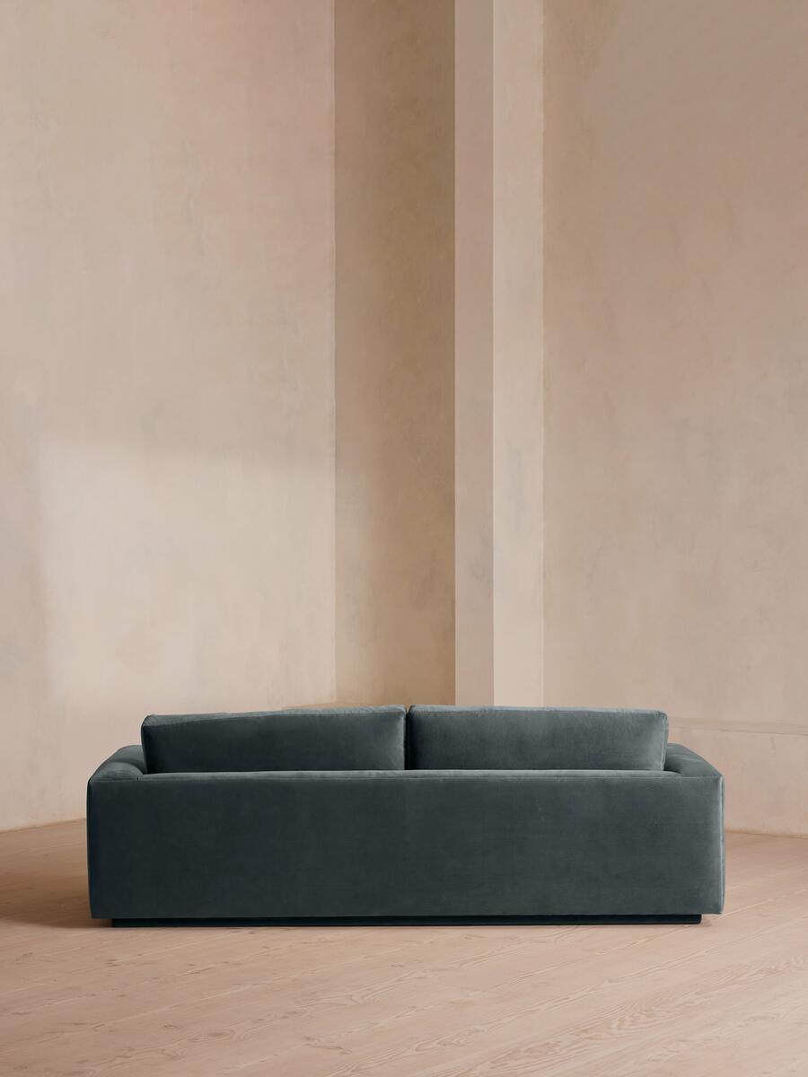 Mossley Three Seater Sofa - Velvet - Grey Blue - Images - Image 4