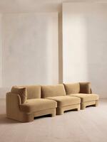 Odell Modular Sofa - Four Seater - Velvet - Camel - Listing - Thumbnail 1