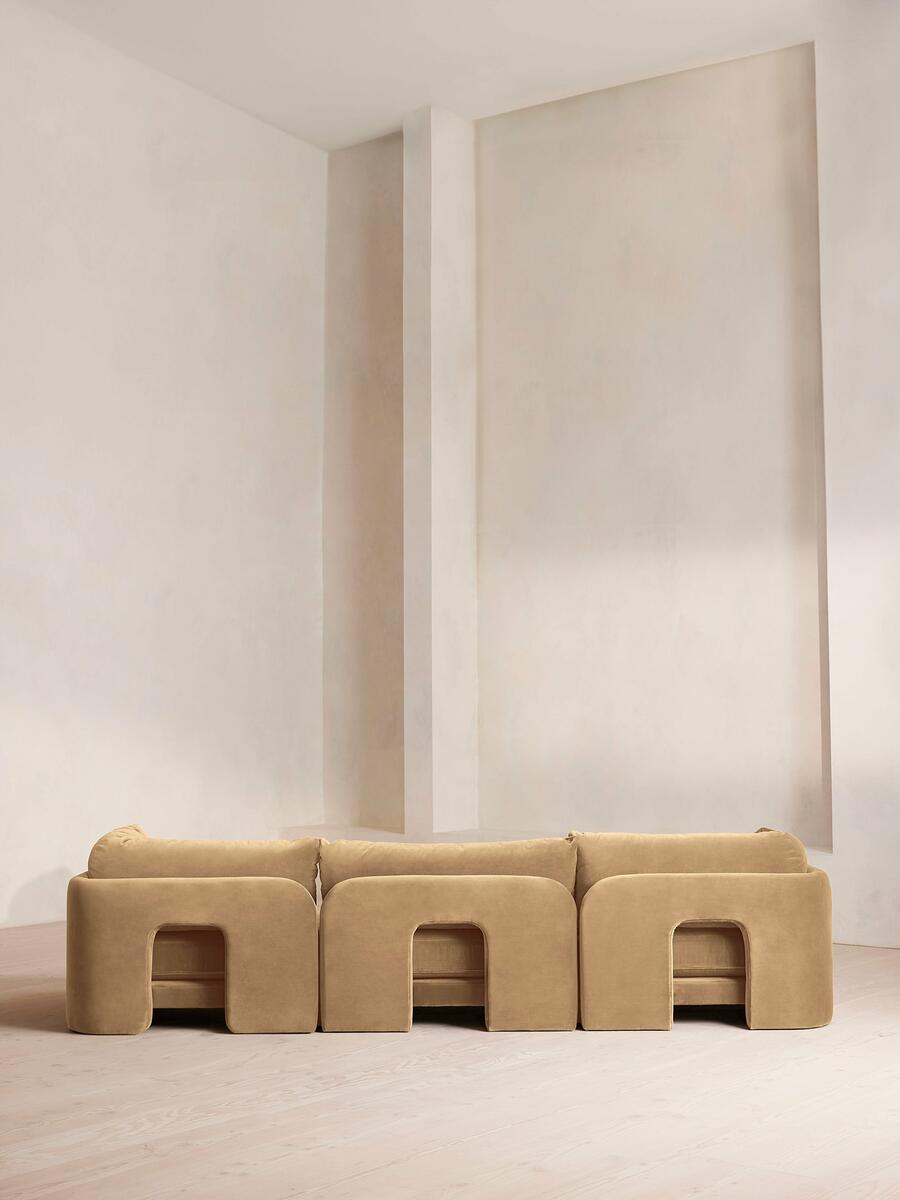 Odell Modular Sofa - Four Seater - Velvet - Camel - Images - Image 4