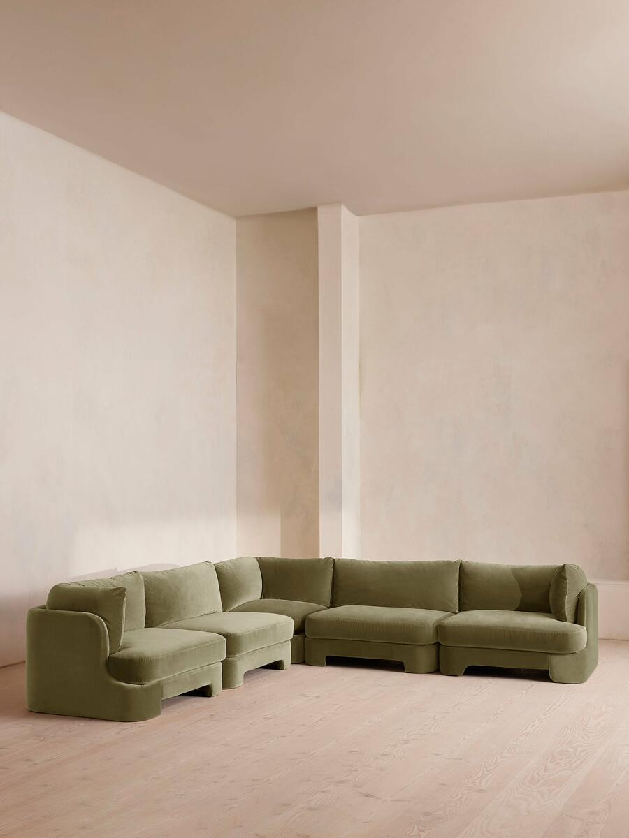 Odell Modular Sofa - Corner Sofa - Velvet - Lichen - Images - Image 3