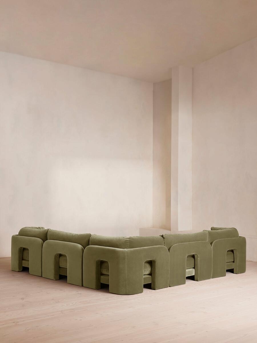 Odell Modular Sofa - Corner Sofa - Velvet - Lichen - Images - Image 4