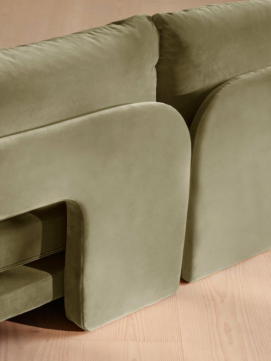 Odell Modular Sofa - Four Seater - Velvet - Lichen - Images - Image 6