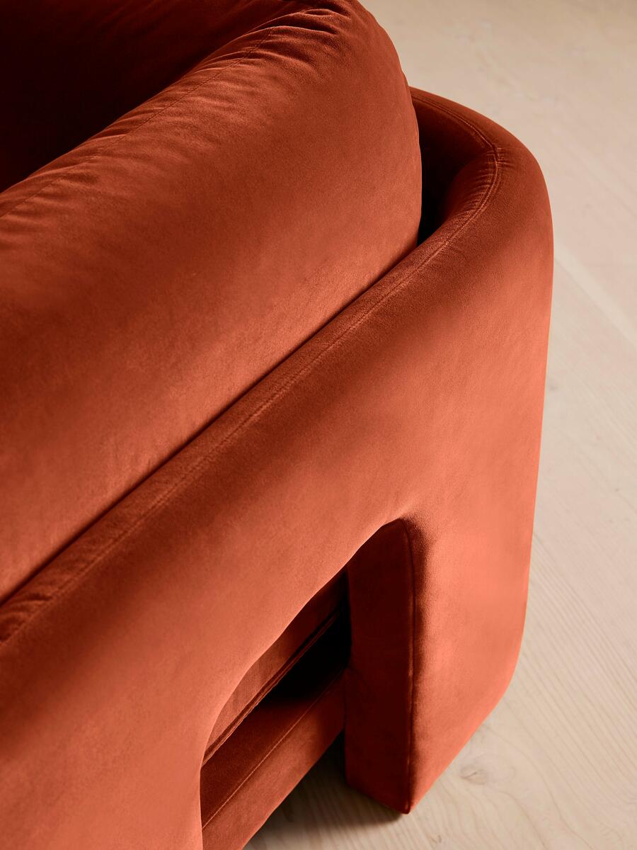 Odell Modular Sofa - Corner Sofa - Velvet - Rust - Images - Image 5