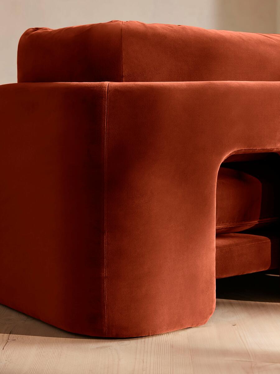 Odell Modular Sofa - Corner Sofa - Velvet - Rust - Images - Image 7