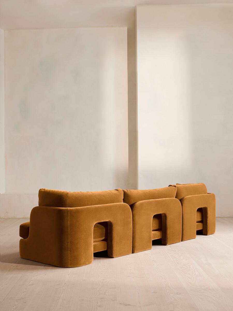 Odell Modular Sofa - Four Seater - Velvet - Mustard - Images - Image 4