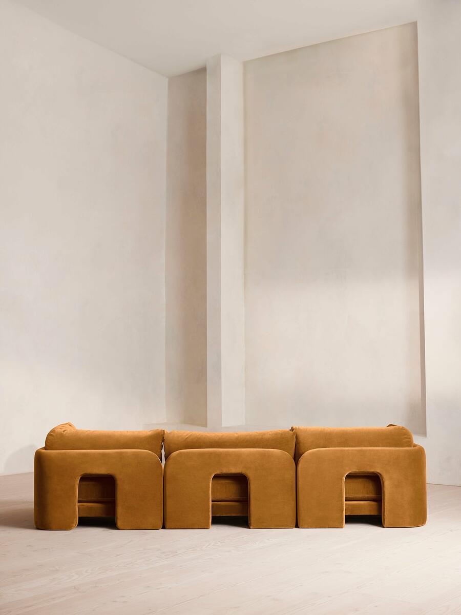 Odell Modular Sofa - Four Seater - Velvet - Mustard - Images - Image 5