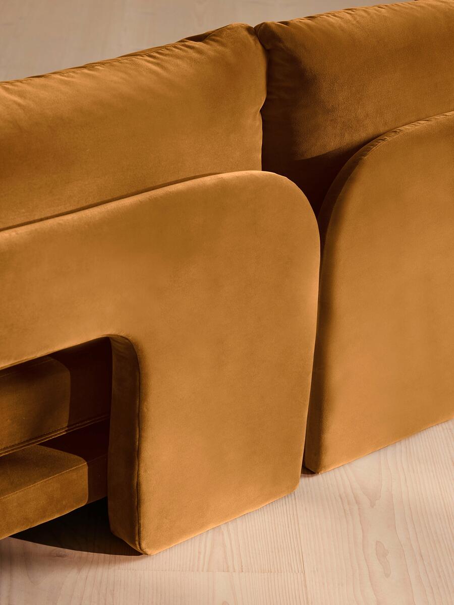 Odell Modular Sofa - Four Seater - Velvet - Mustard - Images - Image 7