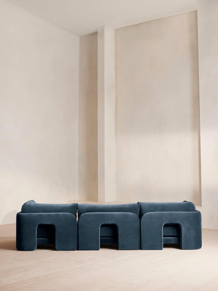Odell Modular Sofa - Four Seater - Velvet - Royal Blue - Images - Image 4