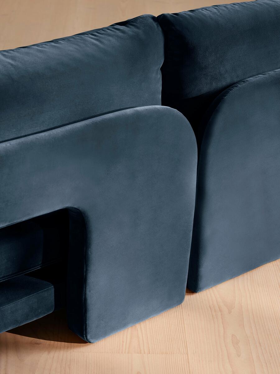 Odell Modular Sofa - Four Seater - Velvet - Royal Blue - Images - Image 6