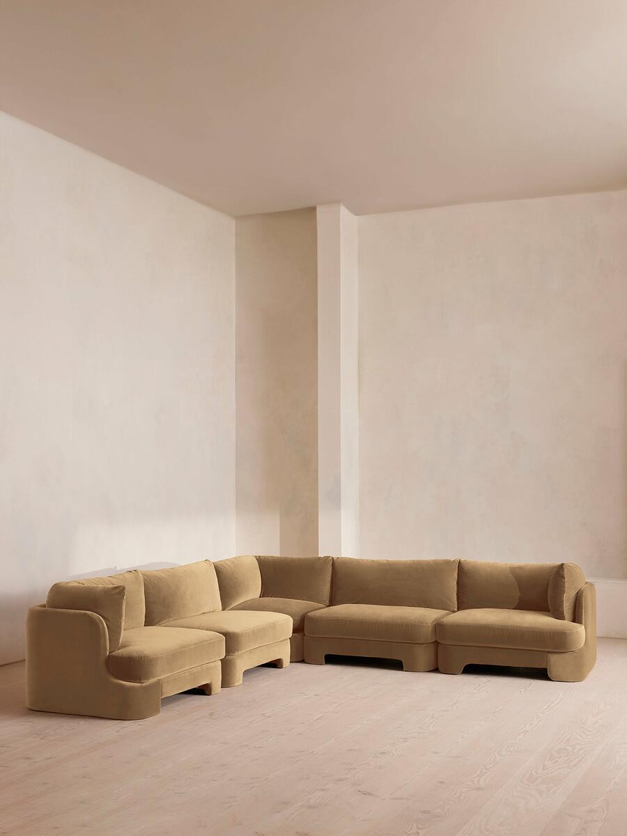 Odell Modular Sofa - Corner Sofa - Velvet - Camel - Images - Image 3
