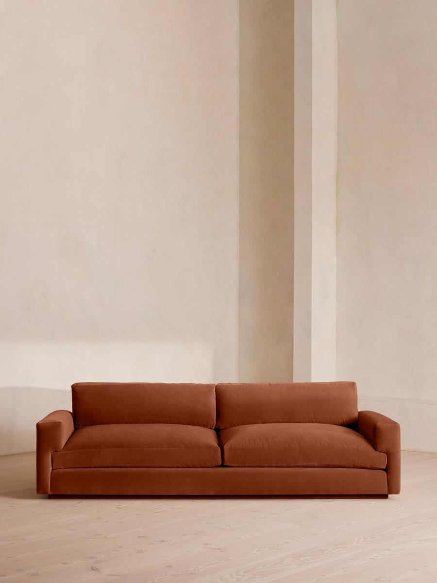 Mossley Four Seater Sofa - Velvet Rust - Listing - Image 2