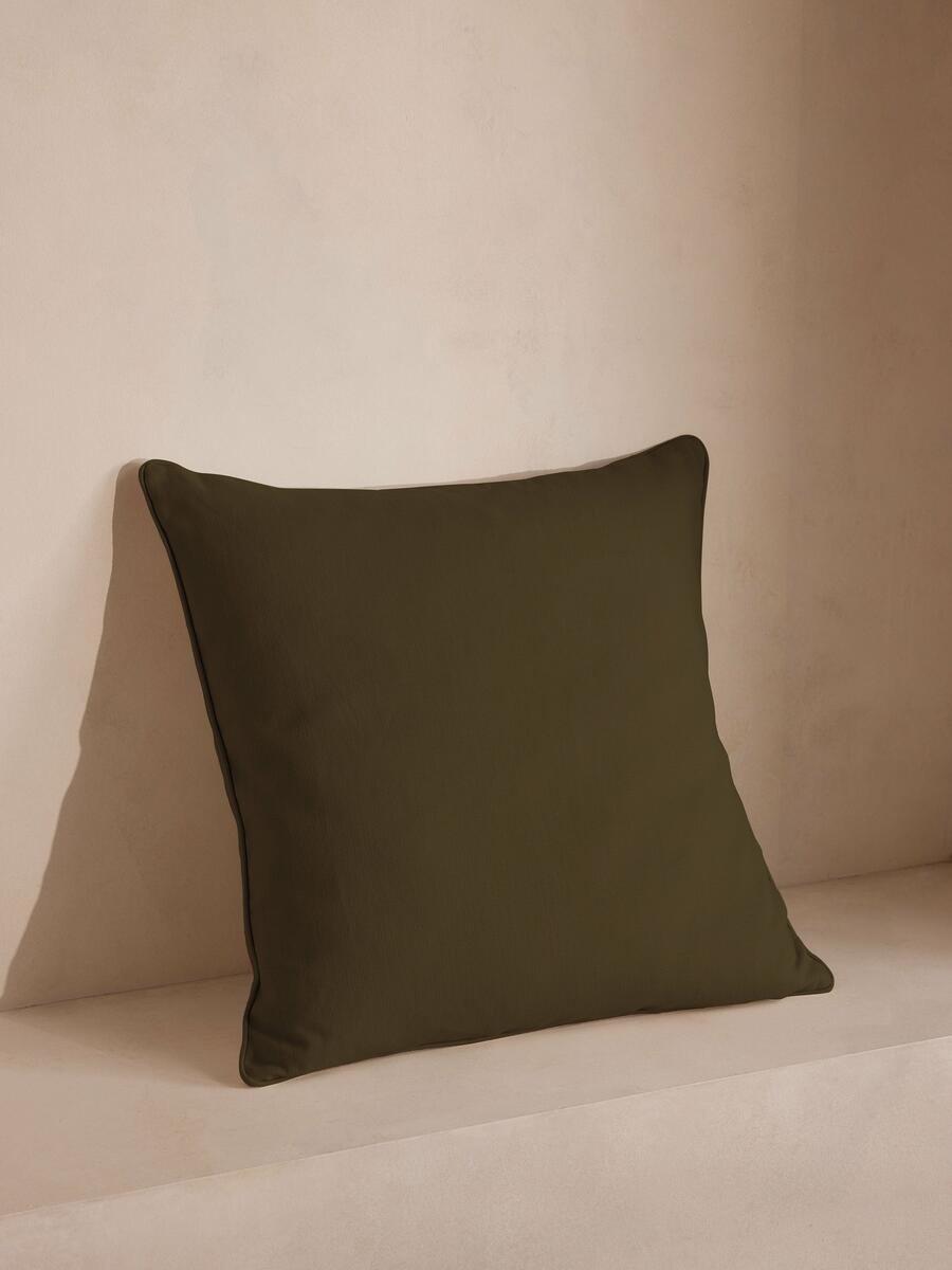 Vinnie Large Square Cushion - Olive - Listing - Image 2