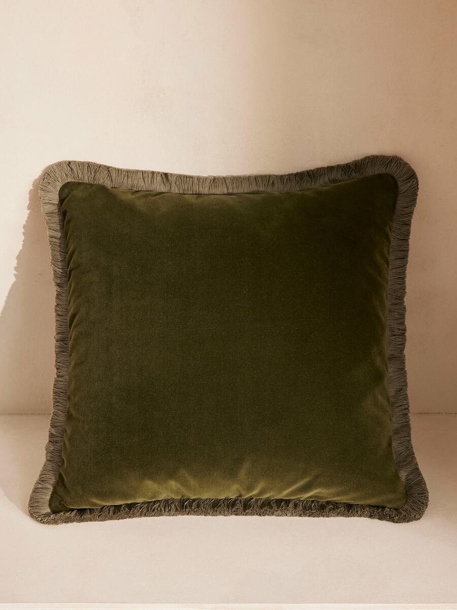 Margeaux Square Cushion - Olive - Listing - Image 1