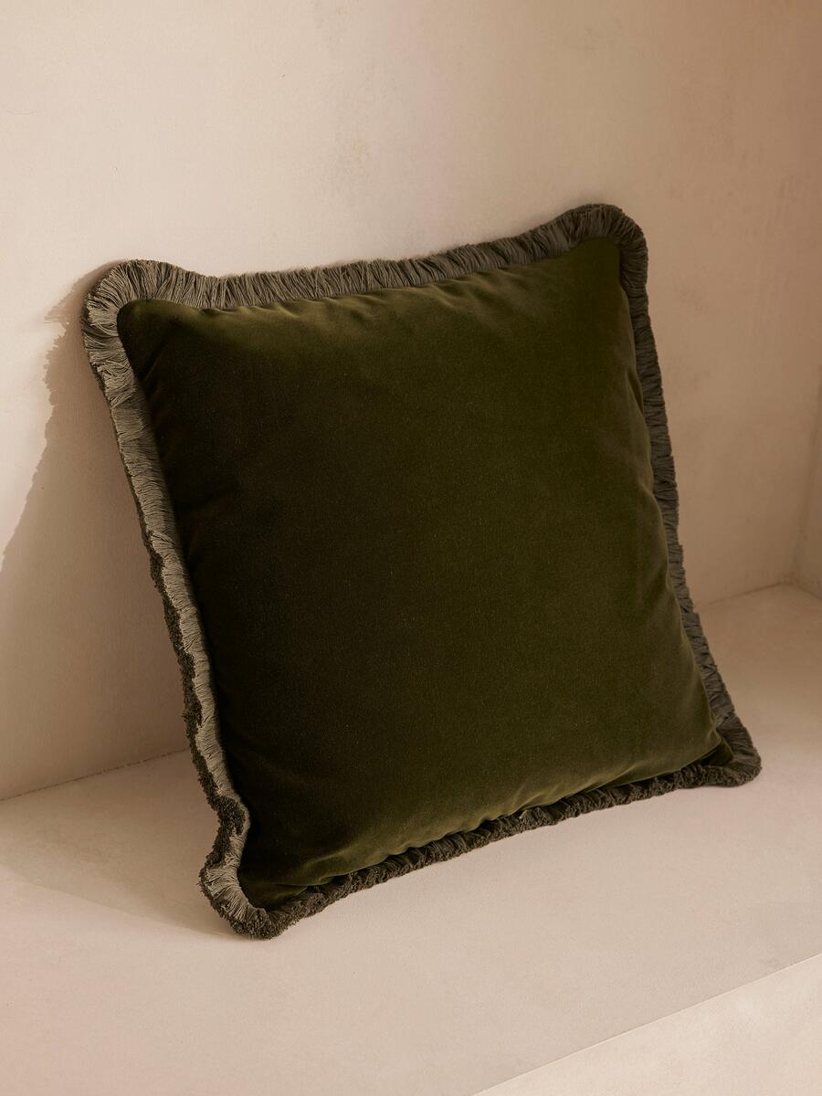 Margeaux Square Cushion - Olive - Listing - Image 2