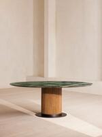 Murcell Oval Dining Table - Brazilian Green Marble - Listing - Thumbnail 1