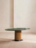Murcell Oval Dining Table - Brazilian Green Marble - Listing - Thumbnail 2
