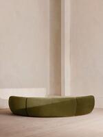 Aline Serpentine Modular Sofa - Four Seater - Olive Velvet - Images - Thumbnail 4