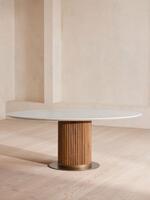Murcell Oval Dining Table - Carrara Marble - Listing - Thumbnail 5