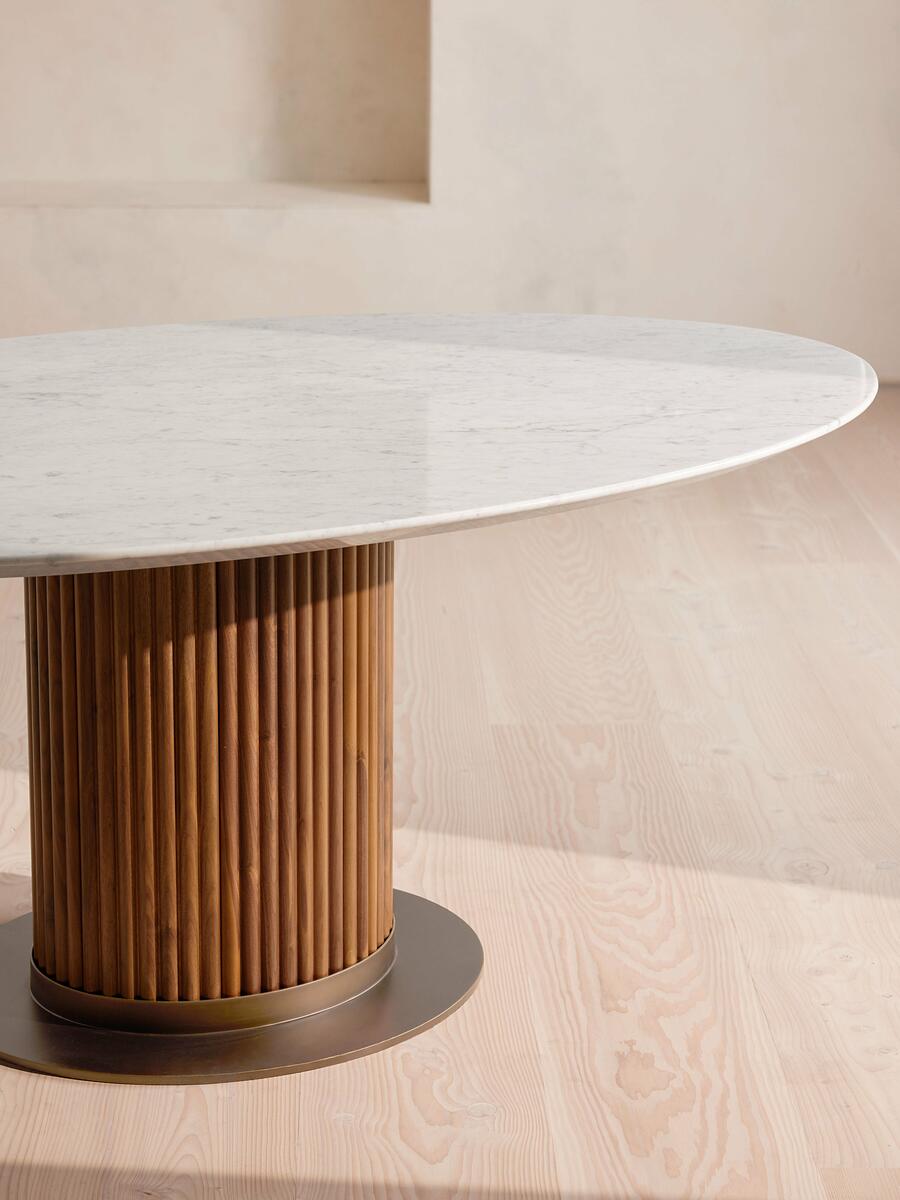 Murcell Oval Dining Table - Carrara Marble - Images - Image 8