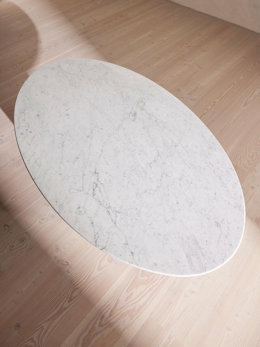 Murcell Oval Dining Table - Carrara Marble - Images - Image 9