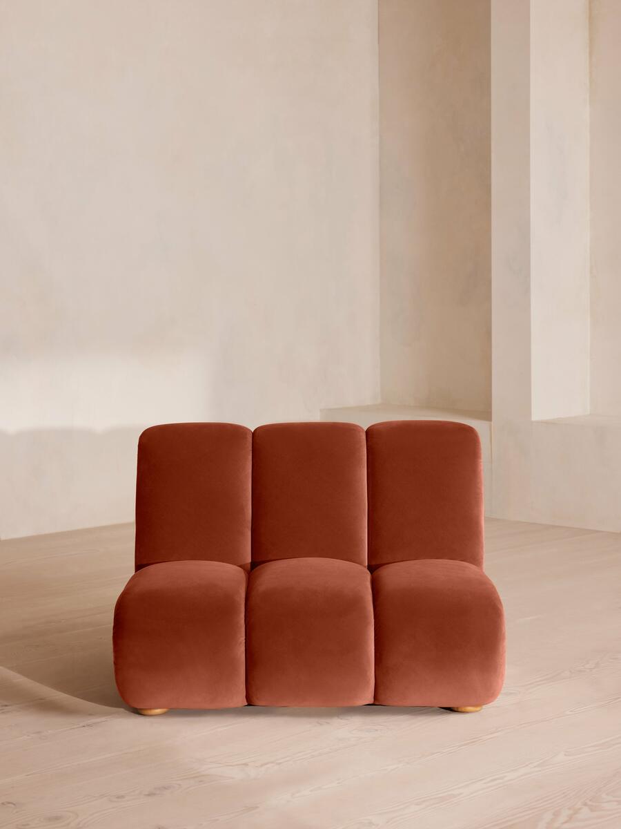 Noelle Modular Armchair - Velvet Rust - Listing - Image 2