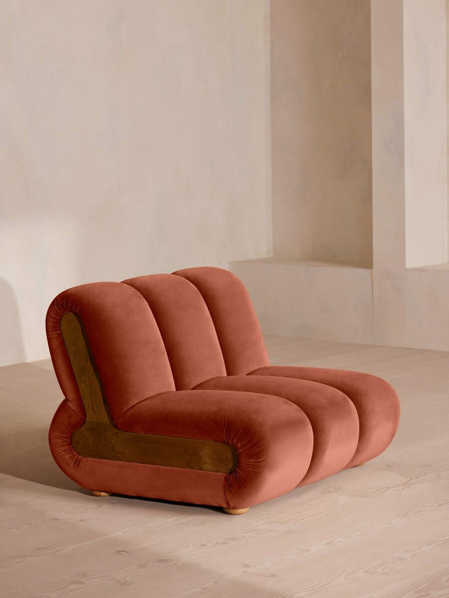 Noelle Modular Armchair - Velvet Rust - Listing - Image 1