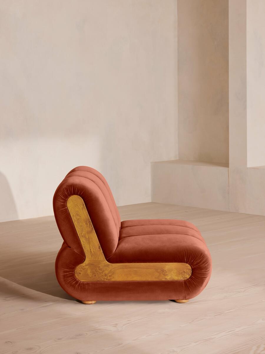 Noelle Modular Armchair - Velvet Rust - Images - Image 3