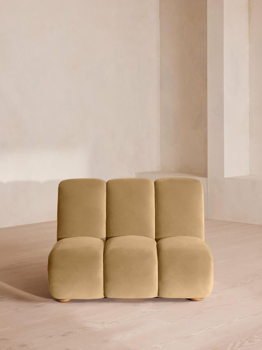 Noelle Modular Armchair - Velvet Camel - Listing - Image 2
