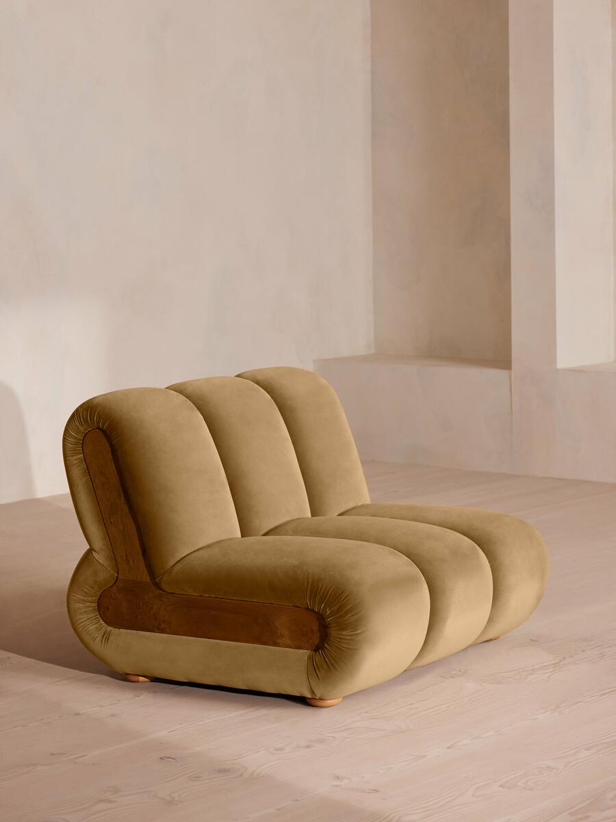Noelle Modular Armchair - Velvet Camel - Listing - Image 1