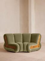 Noelle Modular Curved Armchair - Velvet Lichen - Listing - Thumbnail 2