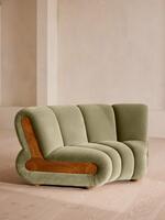 Noelle Modular Curved Armchair - Velvet Lichen - Listing - Thumbnail 1